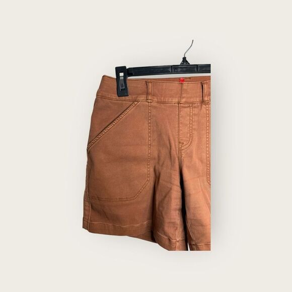 Spanx Tan Khaki Stretch Pull On Shorts Size Small - Picture 4 of 6